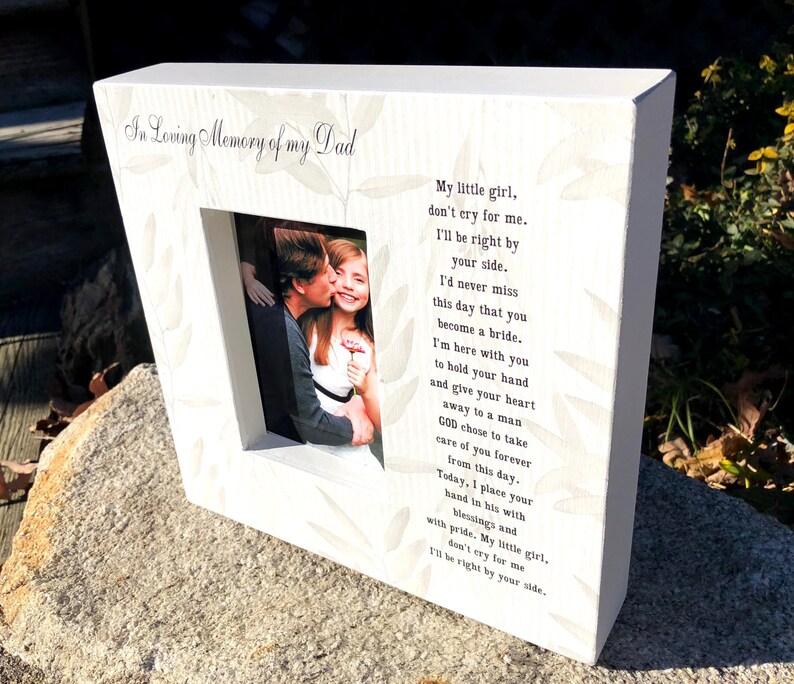 In Loving Memory Dad Wedding Picture Frame Sign Picture Frame Etsy