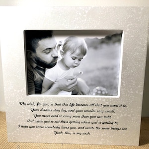 My Wish Lyric Wedding Picture Frame, Frame My Wish for You, wedding frame, graduation gift, gift for son or daughter