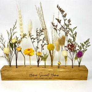 Wooden Flower Bar, wildflower decor, dried flower bar, floral decoration, dried flower arrangement, flower arrangement