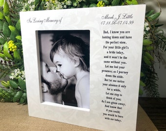 Father Wedding Memory, Personalized In Loving Memory Dad, Father of the Bride, Wedding Memory Table, Wedding ceremony