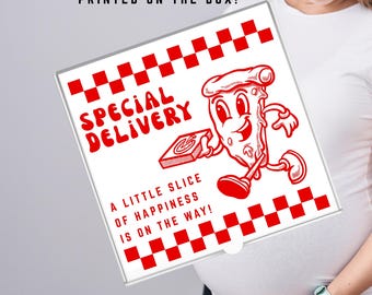 Personalized Pizza Box: Custom Pizza Chef Design, Baby announcement gift
