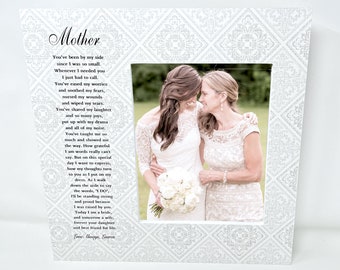 Mother of the Bride Gift, Gift from Daughter, Personalized Wedding Frame for Mom, Groom Mother Wedding Gift, Gift from Son