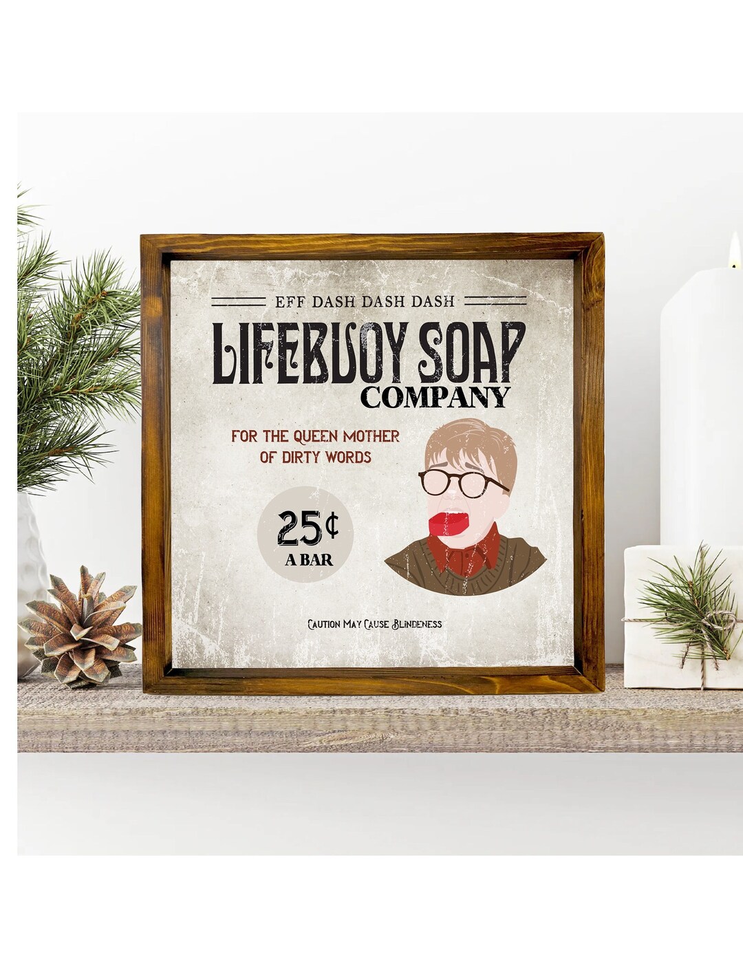 Christmas Decor Bathroom Sign, Bathroom Sign for Christmas, Holiday Decor, Funny Bathroom Sign