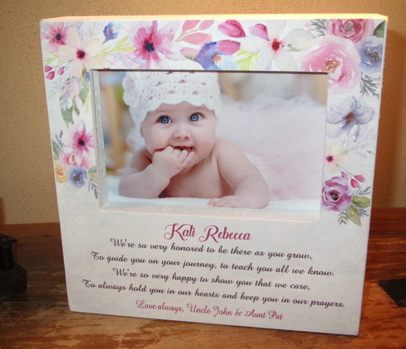 Goddaughter Baptism Gift for girl Personalized Picture Frame Etsy