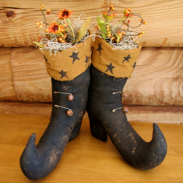 Witch Witches Shoes/Boots Primitive Fall Halloween Decoration/Decorating