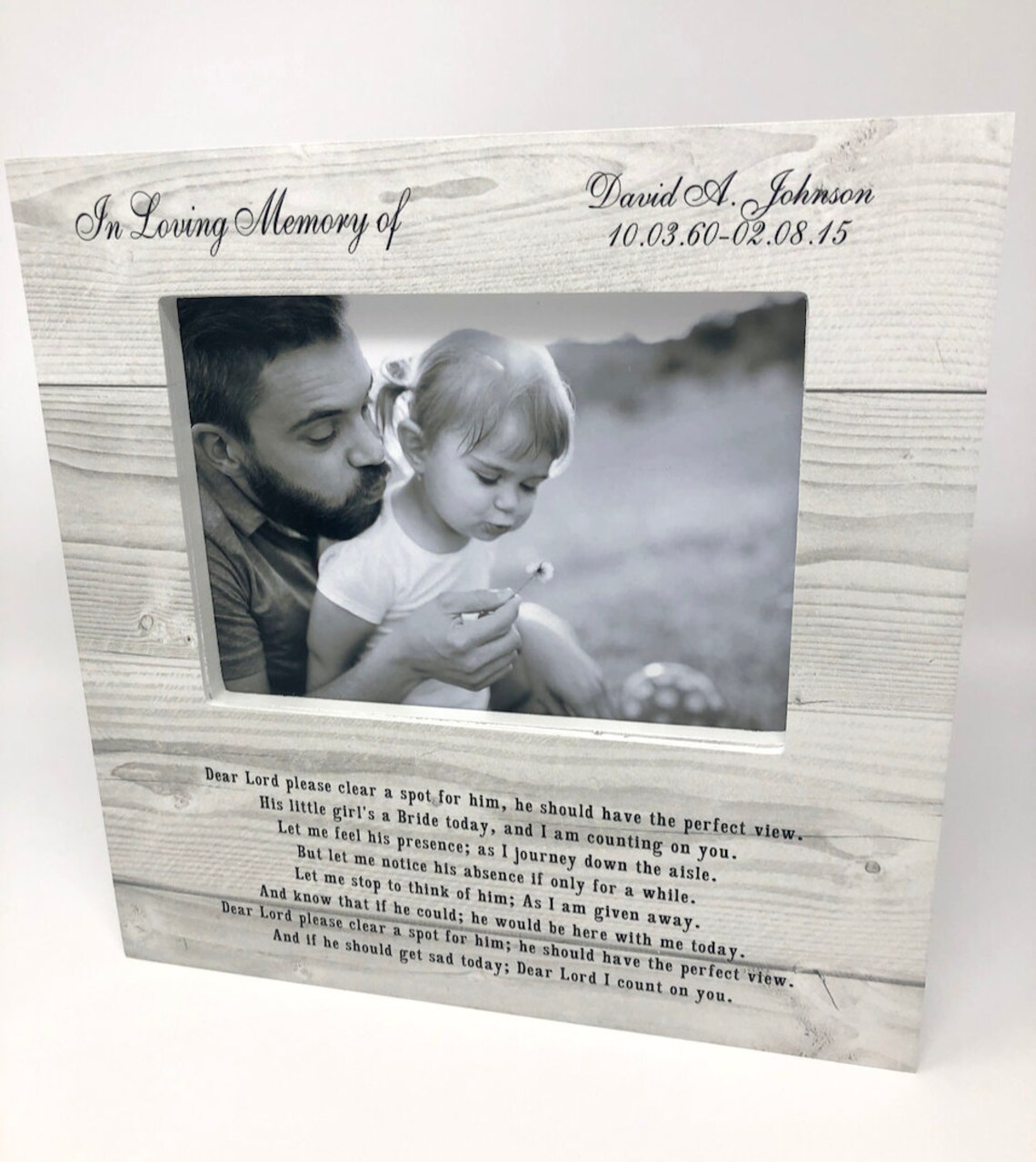 In Loving Memory Dad Wedding Picture Frame in Loving Memory Etsy