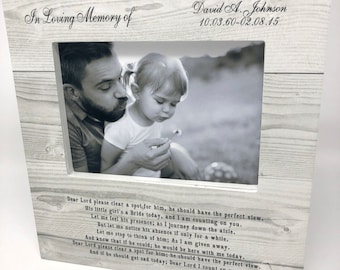 In Loving Memory Dad, Wedding Picture Frame,  In Loving Memory Sign, Wedding Memory Father of the Bride