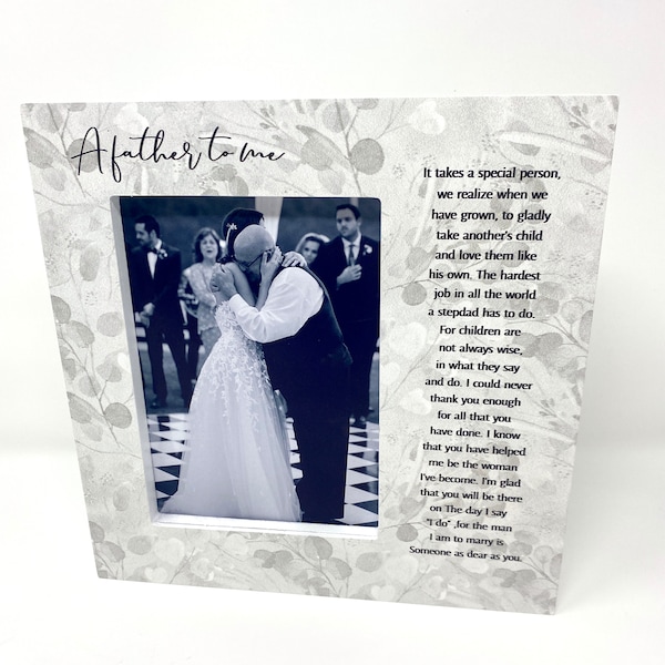 Stepfather Wedding Gift, Stepdad Wedding Gift, Stepparent Wedding Gift, Stepfather Wedding Frame, Thank you Stepdad