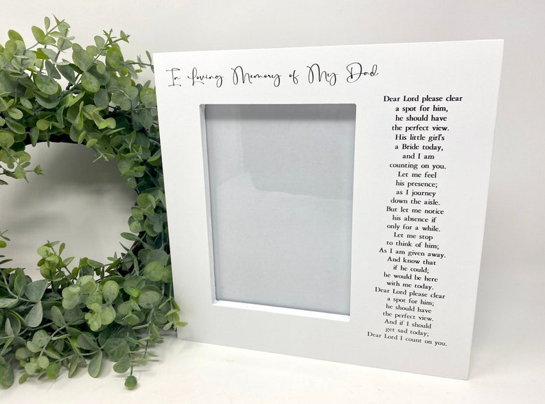 In Loving Memory Father Dad Memory Picture Frame Loving - Etsy