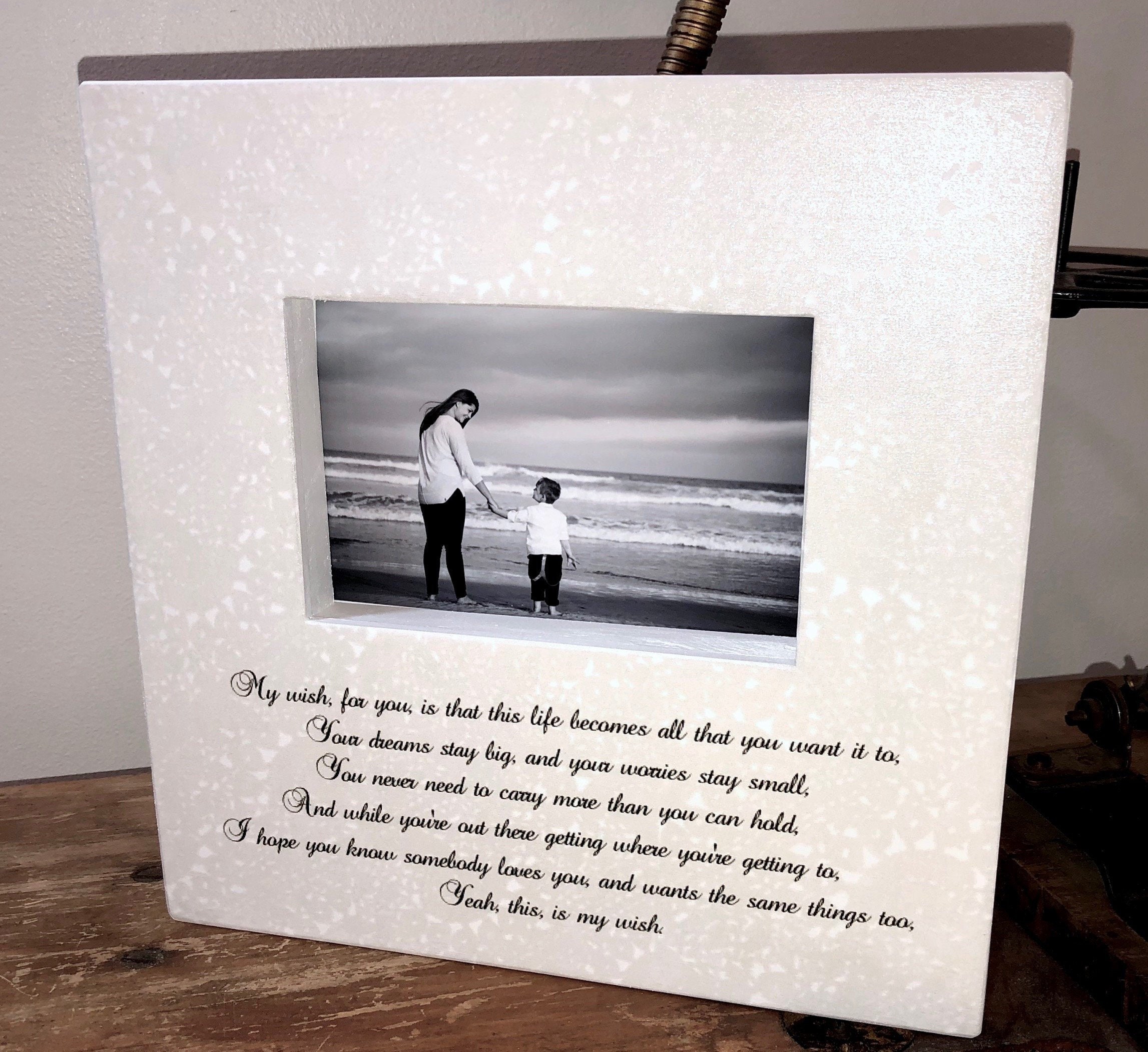 My Wish Lyric Wedding Picture Frame Wood box Frame My Wish for Etsy