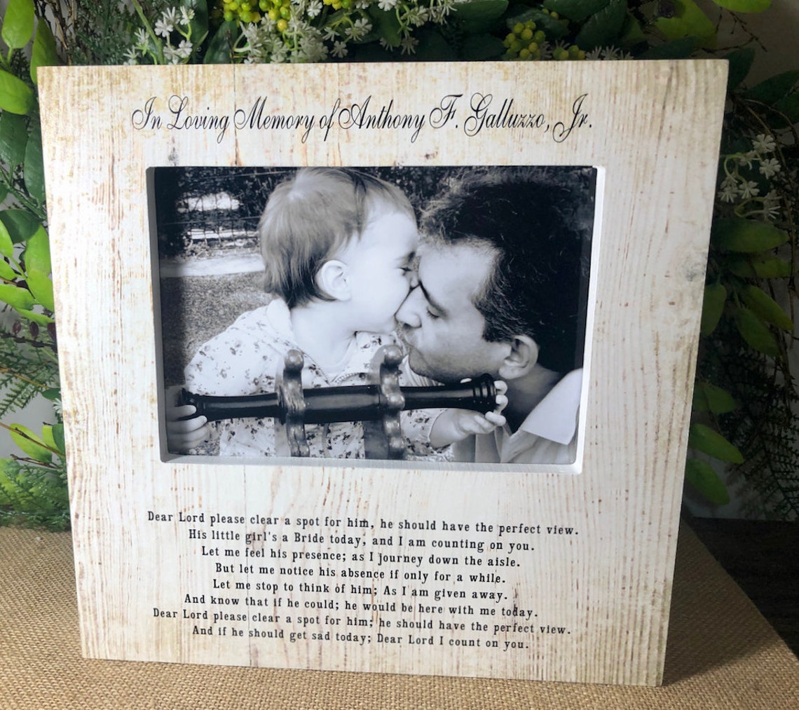Personalized In Loving Memory Dad/ Wedding Picture/ Frame Etsy