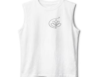 Construido por Recovery White Muscle Tank