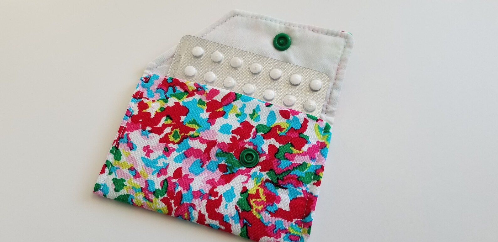 Birth Control Case Sleeve With Snap Closure Brights Etsy