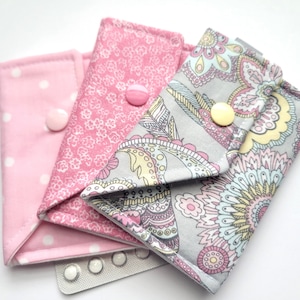 Estuche anticonceptivo o estuche multiusos - Rosas y amarillos