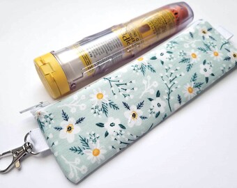 New slimmer epi pen storage bag carrier- Pastel blooms