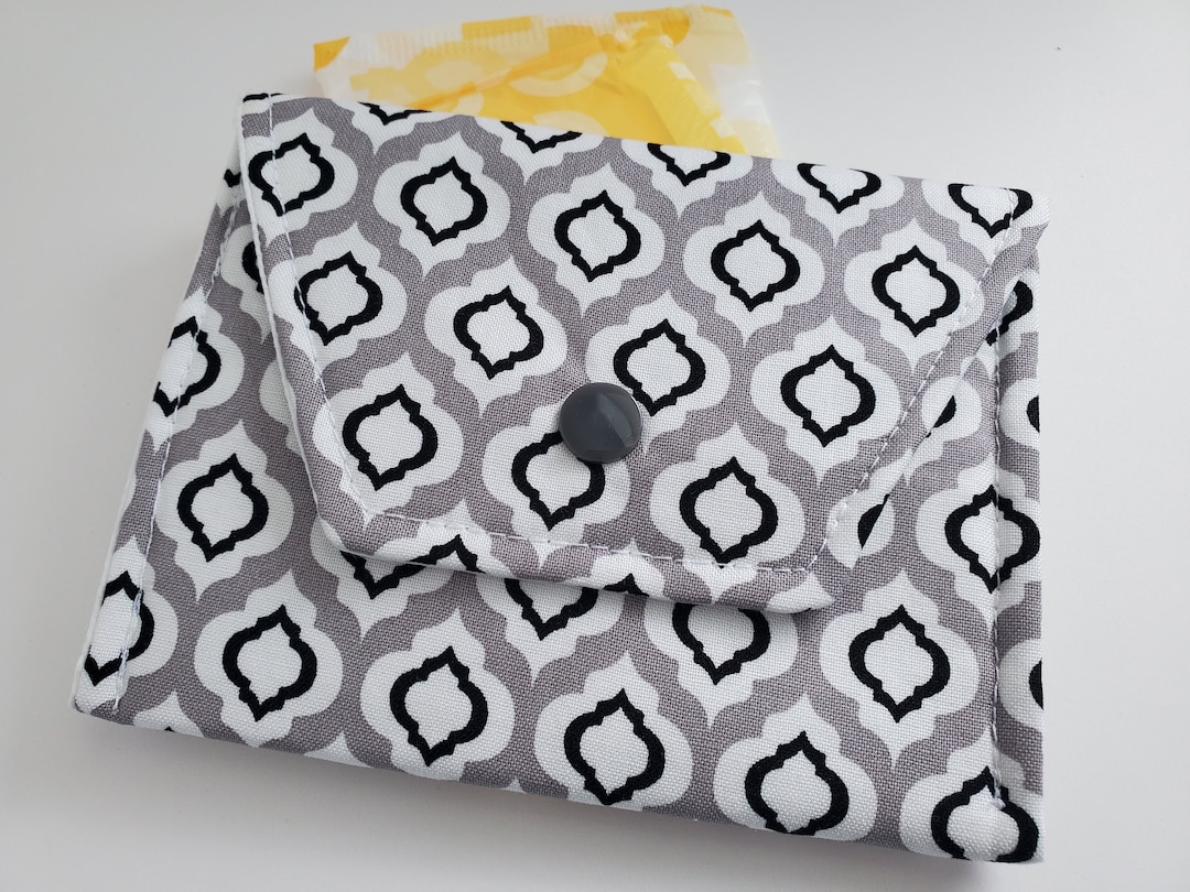 Sanitary Pad Holder Black and White Geometric Etsy