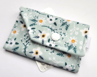 Birth Control Case Sleeve with Snap Closure - Pastel blooms