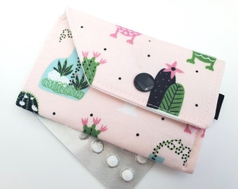 Birth Control Case Sleeve with Snap Closure - Cacti