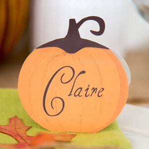 Thanksgiving Place Cards Printable, Pumpkin Printable Placecard, Vintage Name Cards, Thanksgiving Table Setting Ideas, SVG, INSTANT DOWNLOAD