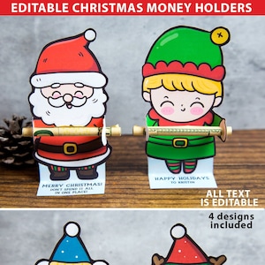 Santa Weihnachten Geld Karte zum Ausdrucken, Weihnachten Bargeld Geldhalter, Elf Weihnachten Ornament Geldschein, Stocking Stuffer, SOFORTIGER DOWNLOAD