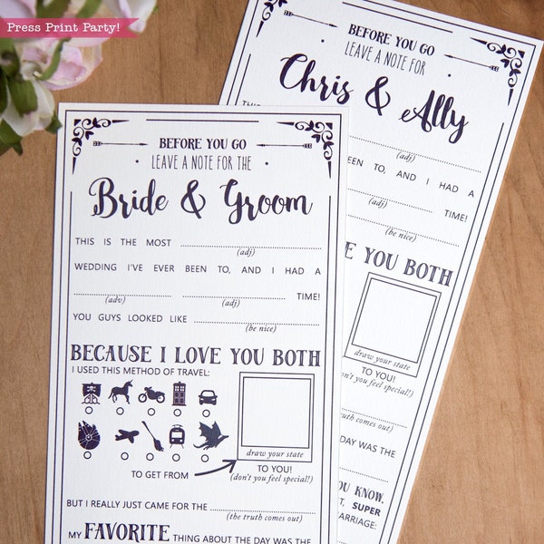 Imprimibles Wedding Mad Libs, Boda de Star Wars, Tarjetas de consejos matrimoniales, Fantasía, Boda Nerd, Dr Who, Geek, DESCARGA INSTANTE