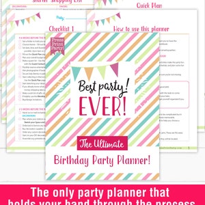 Ultimate Birthday Party Planner Checklist and Templates, Birthday Party ...