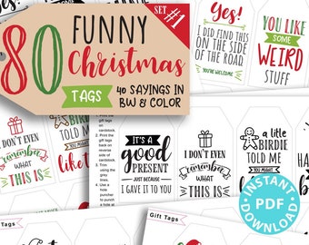 20 Funny Christmas Present Tags Elf Movie Quotes Christmas Tags for Gifts  Printable White Elephant Gag Gift Tag Christmas Sarcastic Quotes -   Israel