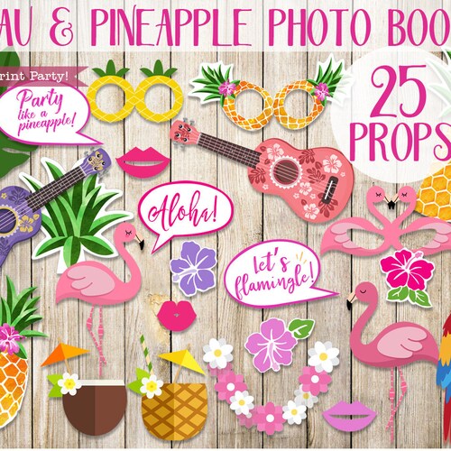 Luau Party Decorations Printable Props Luau Photo Booth | Etsy