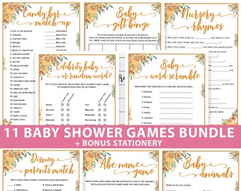 Little Pumpkin Baby Shower Games Bundle Printable, Fall Pumpkin, Games Pack, Unique Baby Shower Games, Funny Activities, INSTANT DOWNLOAD