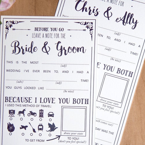 Wedding Mad Libs Printables Star Wars Wedding Marriage - Etsy
