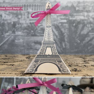Eiffel Tower Gift Box Printable, Paris Party, Printable Box, DIY, Vintage Paris, French Party, Eiffel Tower Favor Box, INSTANT DOWNLOAD