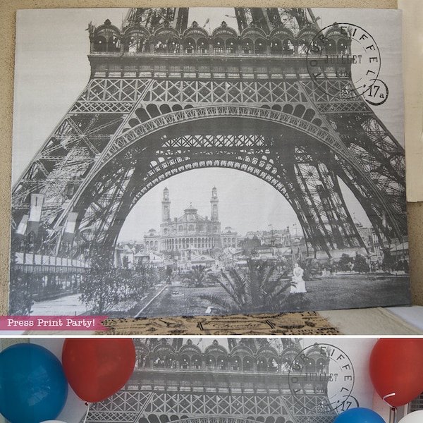 Paris Backdrop Printable, Paris Wall Art, Eiffel Tower, Digital Backdrop, Wedding Backdrop, Paris Photography, Paris Party, INSTANT DOWNLOAD