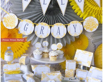 Baby Shower Decorations Printable Set Gender Neutral Green Etsy