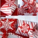 Christmas Party Printables Red Snowflakes Complete Set With Invitation ...