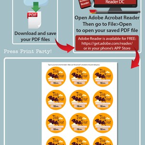Halloween Labels Printable Avery 2" Round Labels Customizable Editable ...