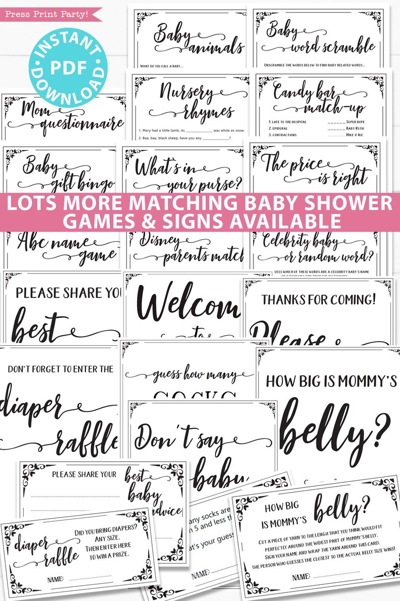 Oh Baby Shower Games Printable, Baby Shower MadLibs Advice Card, Shower Cards Advice For Mom, Mom-to-be Funny Advice Card, INSTANT DOWNLOAD image 7