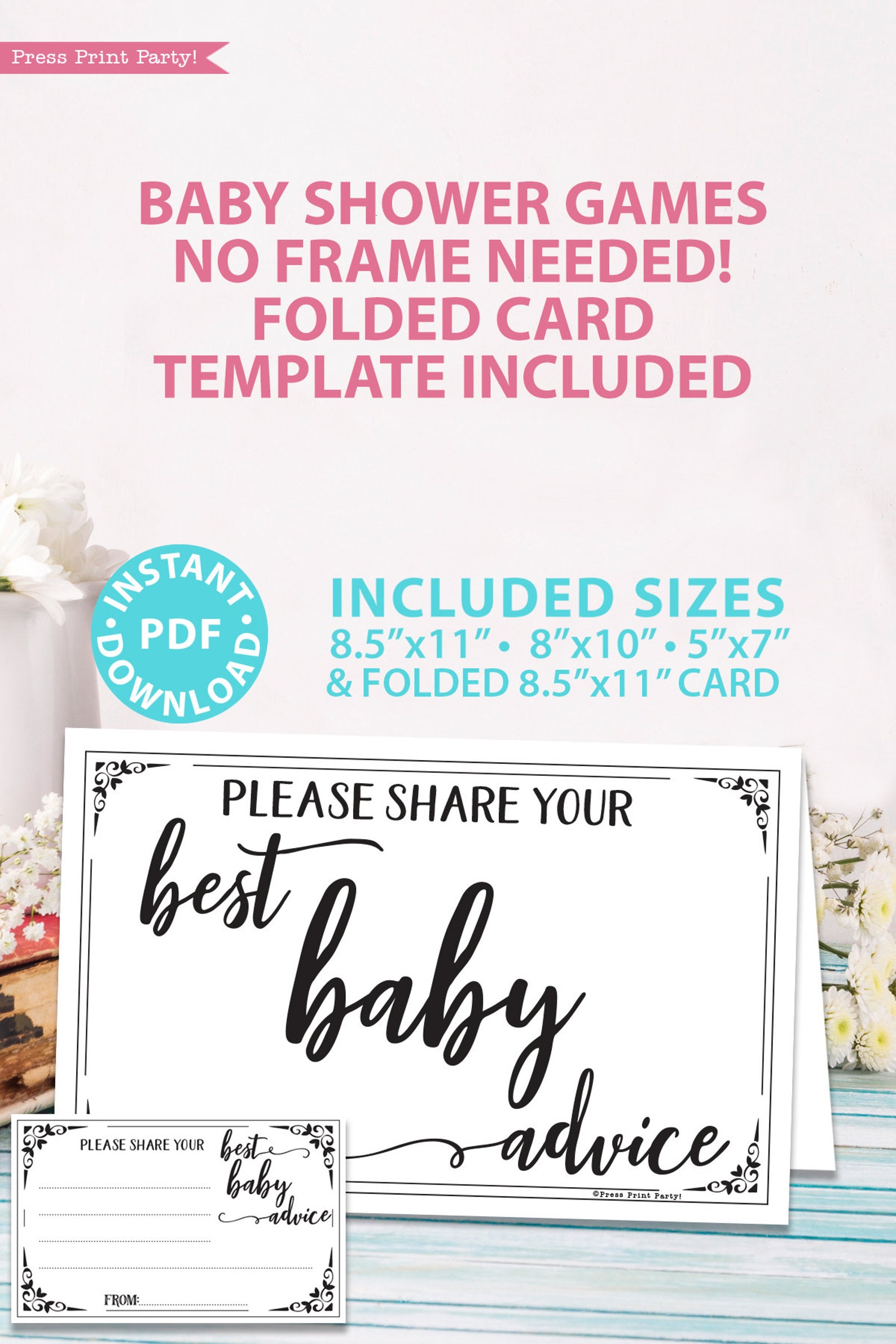 Mom Advice Card &amp; Sign Printable Best Baby Advice for Mom - Etsy