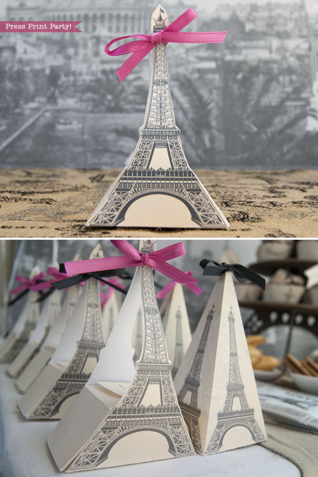 Eiffel Tower Gift Box Printable, Paris Party, Printable Box, DIY ...