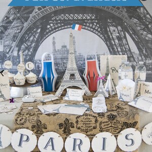 Eiffel Tower Favor Box Printable, Paris Party, Gift Box, DIY, Vintage ...
