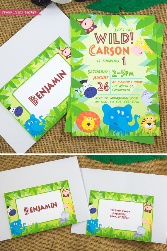 Jungle Safari Invitation printable, Jungle Invitation, Zoo Birthday, Jungle Safari Birthday, Jungle Birthday, Zoo Invite, INSTANT DOWNLOAD Il_570xn