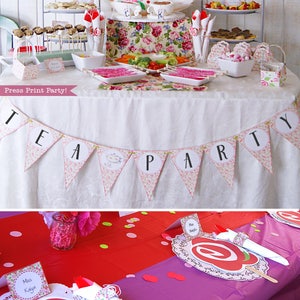 Tea Party Birthday Printables, Tea Party Decorations, Bridal Shower Tea Party, Birthday Tea ...