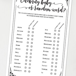 Baby Shower Games Printable Pack, Games Bundle, Unique Baby Shower Games, Funny Baby Shower Activities, Rustic, girl, boy, INSTANT DOWNLOAD image 5