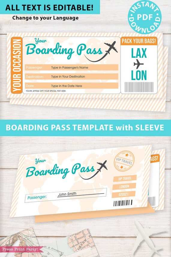 Printable Boarding Pass Template Database