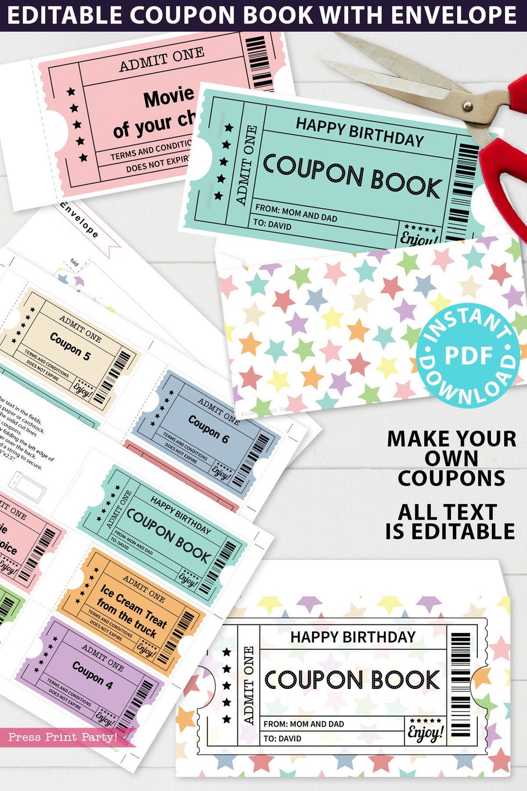 editable-coupon-book-template-multi-color-tickets-printable-custom-birthday-coupons-book-gift-idea-homemade-blank-instant-download-etsy