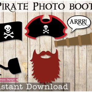 Pirate Photo Booth Props, Pirate Party, Pirate Birthday, Mustaches ...