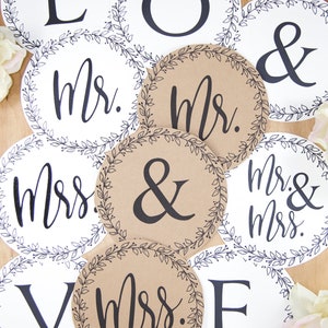 Mr and Mrs Banner Wedding Printable Editable Letters Rustic - Etsy