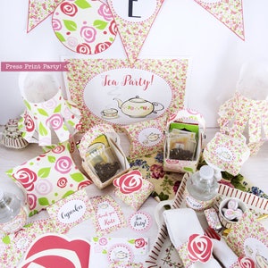 Tea Party Birthday Printables, Tea Party Decorations, Bridal Shower Tea Party, Birthday Tea ...