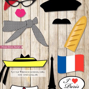 Paris Photo Booth Props Printables, Paris Party Props, Paris Photo ...