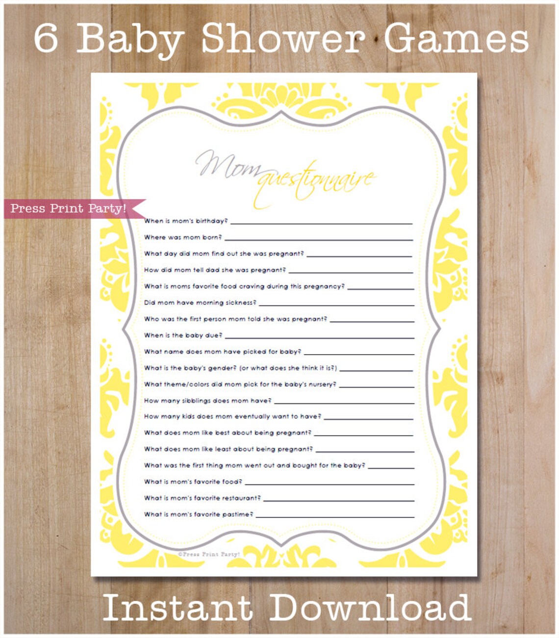 Baby Shower Games Printable Set Gender Neutral Baby Shower - Etsy