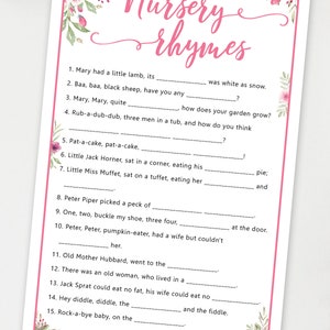 Baby Shower Games Bundle Printable, Pink Flowers, Games Pack, Unique Baby Shower Games, Funny Activities, Baby Girl, Bingo, INSTANT DOWNLOAD image 8